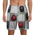 thumbnail image 2 of Goofa Cherries laid Printed Men's Swim Trunks Board Shorts Quick Dry Mens Swimming Trunks with Compression Liner,Breathable Fit Hawaii Beach Shorts-X-Large, 2 of 9
