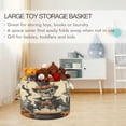 thumbnail image 5 of Round Toy Storage Basket Foldable Storage Basket for Home Decor Laundry Basket20" x 14" Evil Skeleton Wizard, 5 of 6
