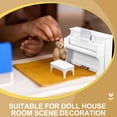 thumbnail image 2 of 1 set de piano en miniatura con puntaje de música de taburetes mini instrumento modelo de muñeca decoración de la casa de muñecas, 2 of 8