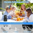thumbnail image 4 of Portable Misting Fan, Rechargeable Cooling Mister Fan With 7 Color Nightlights, Mist Fan With 300ml Water Tank, 4 of 5