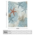 thumbnail image 3 of Creowell Nautical Coastal Blanket Starfish Seashell Coral Beach Themed Throw Blankets Gifts for Adults Sea Ocean Theme Lightweight Soft Cozy for Sofa Couch Bed Room Birthday Decor 40*50in, 3 of 7
