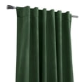 thumbnail image 3 of Sicily Room Darkening Velvet Dual Header Curtain Panel 50" x 108" in Dark Green, 3 of 6