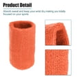 thumbnail image 4 of Unique Bargains Pair Sweat Absorbing Wrist Sweatbands Athletic Cotton Terry Cloth Orange 8x10cm, 4 of 6