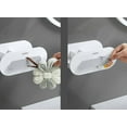 thumbnail image 5 of Hair Dryer Holder - White Hair Tool Organizer Bathroom Blow Dryer Holder Wall Mounted Hot Tool Holder for Curling Iron Hair Straightener Hair Styling Tools Storage, 5 of 5