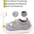 thumbnail image 2 of Baby First-Walking Shoes 1-4 Years Kid Shoes Trainers Toddler Infant Boys Girls Soft Sole Non Slip Cotton Canvas Mesh Breathable Lightweight TPR Material Slip-on Sneakers Outdoor, 2 of 6