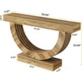 thumbnail image 2 of Tribesigns 59" Wooden Console Table, Farmhouse Entryway Table with Half-Circle Base, Narrow Sofa Table for Living Room, Hallway, Entrance, Foyer, Light Brown, 2 of 5