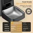 thumbnail image 3 of Oneisall FD-01 Comedero Automático para Gatos de 3,5 L/12 Tazas, Comedero Automático para Gatos de Doble Potencia con Recipiente de Acero Inoxidable, hasta 36 Porciones, 6 Comidas Al Día, 3 of 11