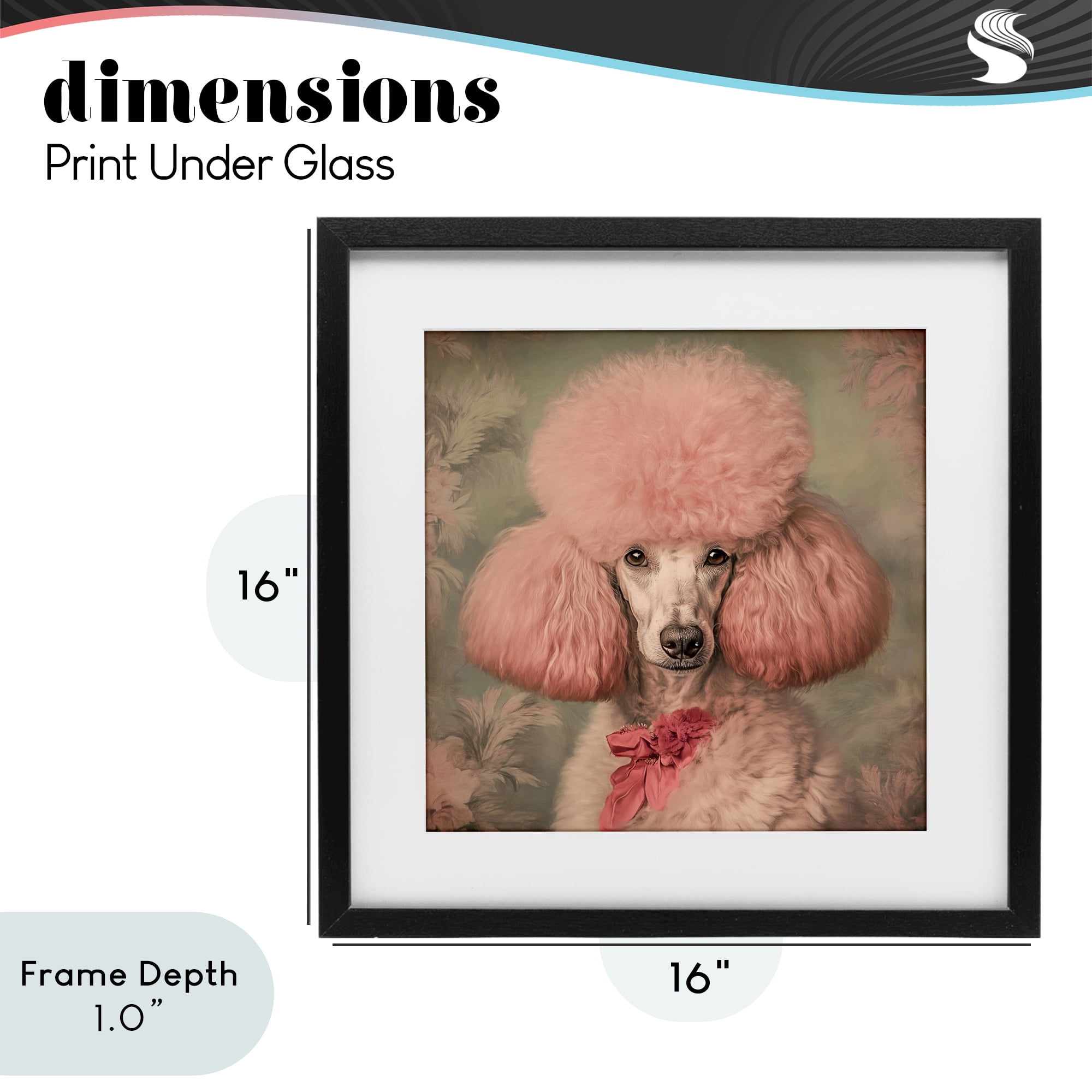 Stupell Industries Miss Baroness Blush Black Framed Print Under Glass, design by Tina LeCour