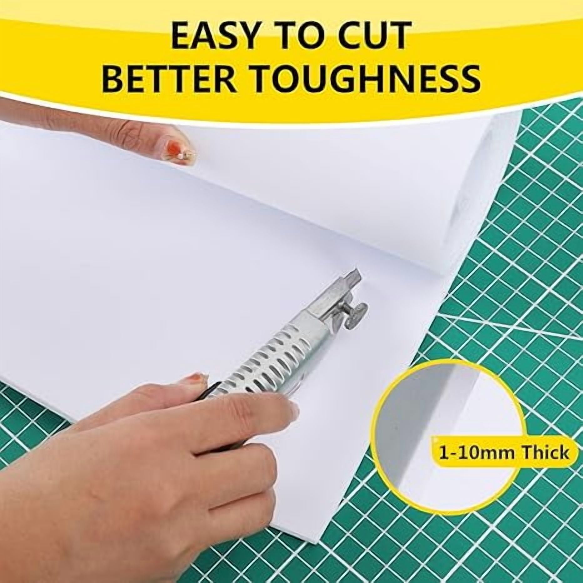 Large 2-Pack 4mm EVA Foam Roll, White EVA Foam Sheet, 59"x13.9" Foam for Craft/Halloween Art/Cosplay Costume/DIY Project with High Density 86kg/m3 (2PCS 4mm White)
