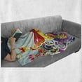 thumbnail image 6 of Colorful Soft Flannel Fleece Throw Blanket, Butterflies and Floral Ornamanets Fantasy Design Colorful Vibrant Wings Artwork, Cozy Plush for Indoor and Outdoor Use, 50" x 70", Multicolor, by Ambesonne, 6 of 6