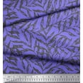 thumbnail image 3 of Soimoi Purple Poly Georgette Fabric Artistic Leaves Printed Fabric 1 Yard 52 Inch Wide, 3 of 3