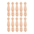 thumbnail image 3 of Troglfold 10pcs Wooden Baluster Spindles Wood Spindles Unfinished Decorative Wood Craft Spindles for Crafts Woodworking and Furniture, 3 of 10