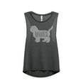 thumbnail image 1 of Thread Tank Havanese Dog Silhouette Women's Sleeveless Muscle Tank Top Charcoal Medium, 1 of 4