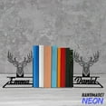 thumbnail image 2 of Handmadetneonsign Deer Geometric Metal Bookends, Deer Head Name Bookend, Table Bookshelf Decor 042568, 2 of 4