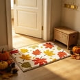 thumbnail image 5 of Tyidzon Fall Bathroom Rug, Soft Absorbent Maple Leaf Bath Mat, Thanksgiving Floor Mat with Non-Slip Rubber Backing 23.6 x 15.8 in, 5 of 6