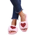 thumbnail image 4 of RYDCOT Heart-shaped Slippers - Women Winter Warm Round Head Soft Sole Slippers Memory Foam Indoor Slide Slippers, 4 of 9
