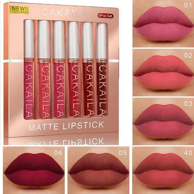 Fiudx Set Up Brillo Labial, Brillo Labial En Acabado Mate Aterciopelado, Lápiz Labial Líquido Antiadherente, Color Duradero Que Fija El Color, Efecto Hidratante Resistente Al Sudor, Maquillaje Diario