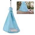 thumbnail image 3 of YAHHU 25KN Aerial Yoga Hammock with Daisy Chains, Elastic Transparent Fabric, Light Blue – Ideal for Yoga, Pilates & Suspension Fitness, 3 of 7