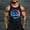 #45Black, variant on Men's Sleeveless Tank Mens Workout Gym Slim Fit Tops Scoop Neck Tank Halloween Printed Personalized Fashion T-Shirt