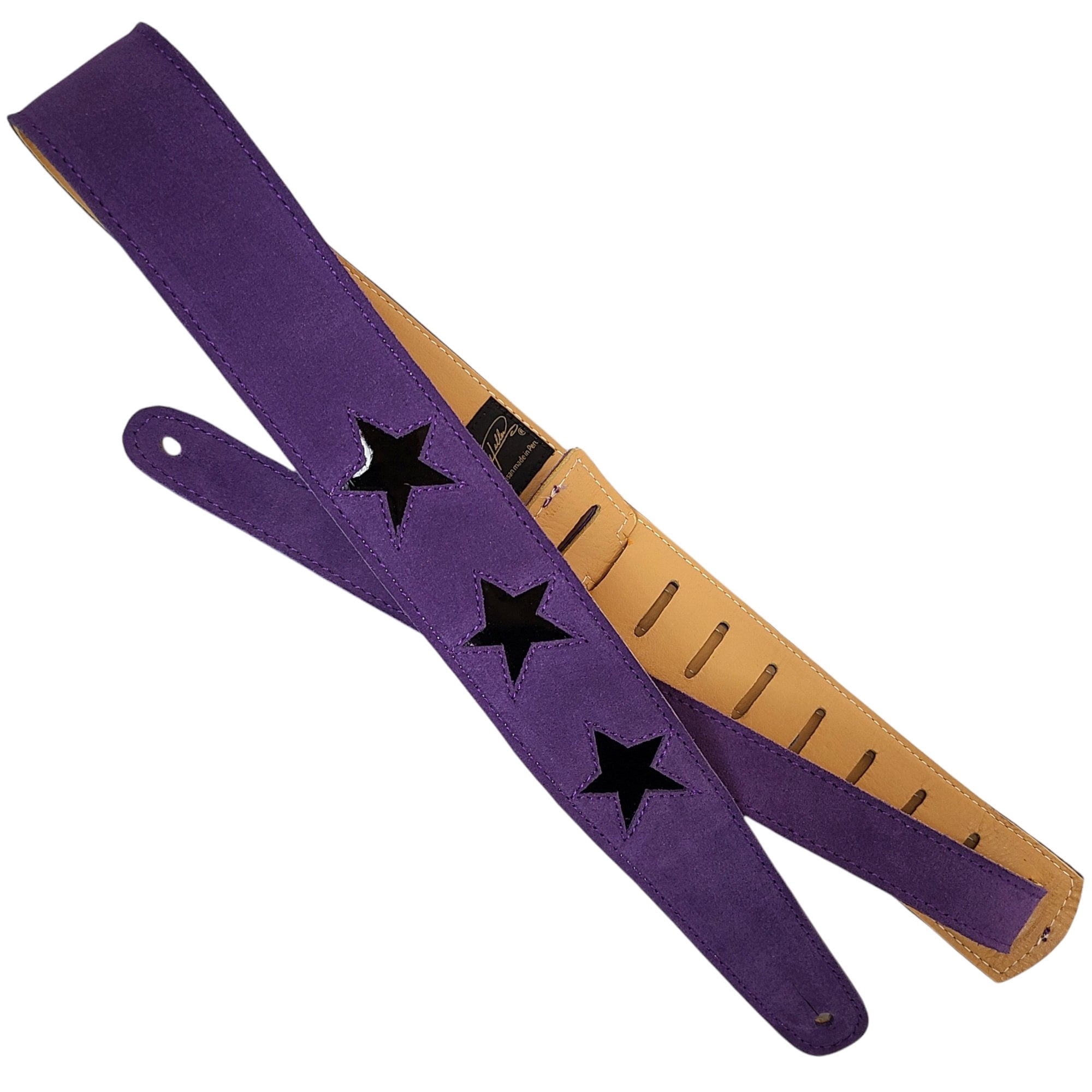 Henry Heller Star Series Suede Guitar Strap Purple