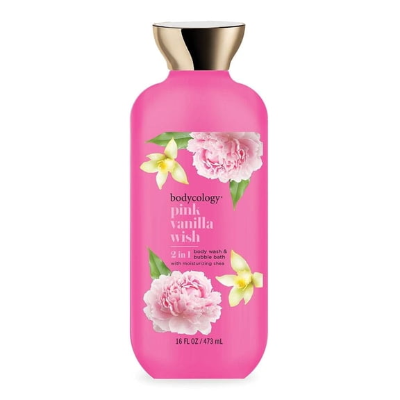 Body Wash y Baño de Burbujas Bodycology Pink Vanilla Wish 473 ml