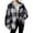 Gray, variant on Fashion Plaid Botton Jackets for Womens 2024 Plus Size Straight Cardigan Button Pocket Coat