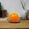 thumbnail image 2 of Unscented High Gloss Orange Round Candle, 2 of 5