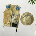 thumbnail image 6 of Kuntesetty Children Explorer Vest Hat Children Fishing Outfit Outfit Vest Outdoor Adventure Blue, 6 of 9