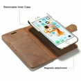thumbnail image 5 of FIEWESEY for iPhone 8 Wallet Case,iPhone SE 2020 leather Case , iPhone SE 2022 Case,iPhone 7 4.7 inch Phone Case Folio Flip with Card Slot and Detachable Magnetic Hard Back Cover-Brown, 5 of 6