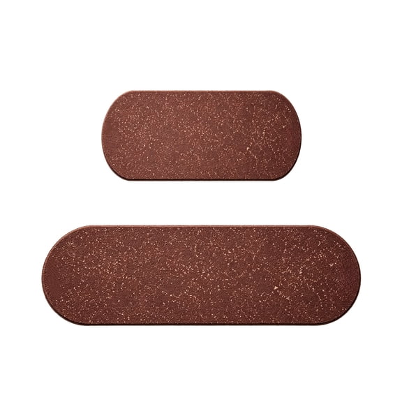 Diatomaceous Earth Absorbent Mat, 2 Pack Water and Oil Absorbing Quick Dry Non Slip Kitchen Bathroom Entryway Rug, Multicolor, 16x24 and 16x47 Inch
