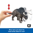 thumbnail image 4 of Jurassic World Rebirth Wild Roar Nasutoceratops Dinosaur Toy, Tail Controlled Attack Chomp & Sound, 4 of 7