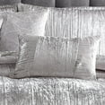thumbnail image 5 of Hallmart Collectibles Riverbrook Home Turin Crinkled Velvet 7-piece Comforter Set Silver King 7 Piece, 5 of 5