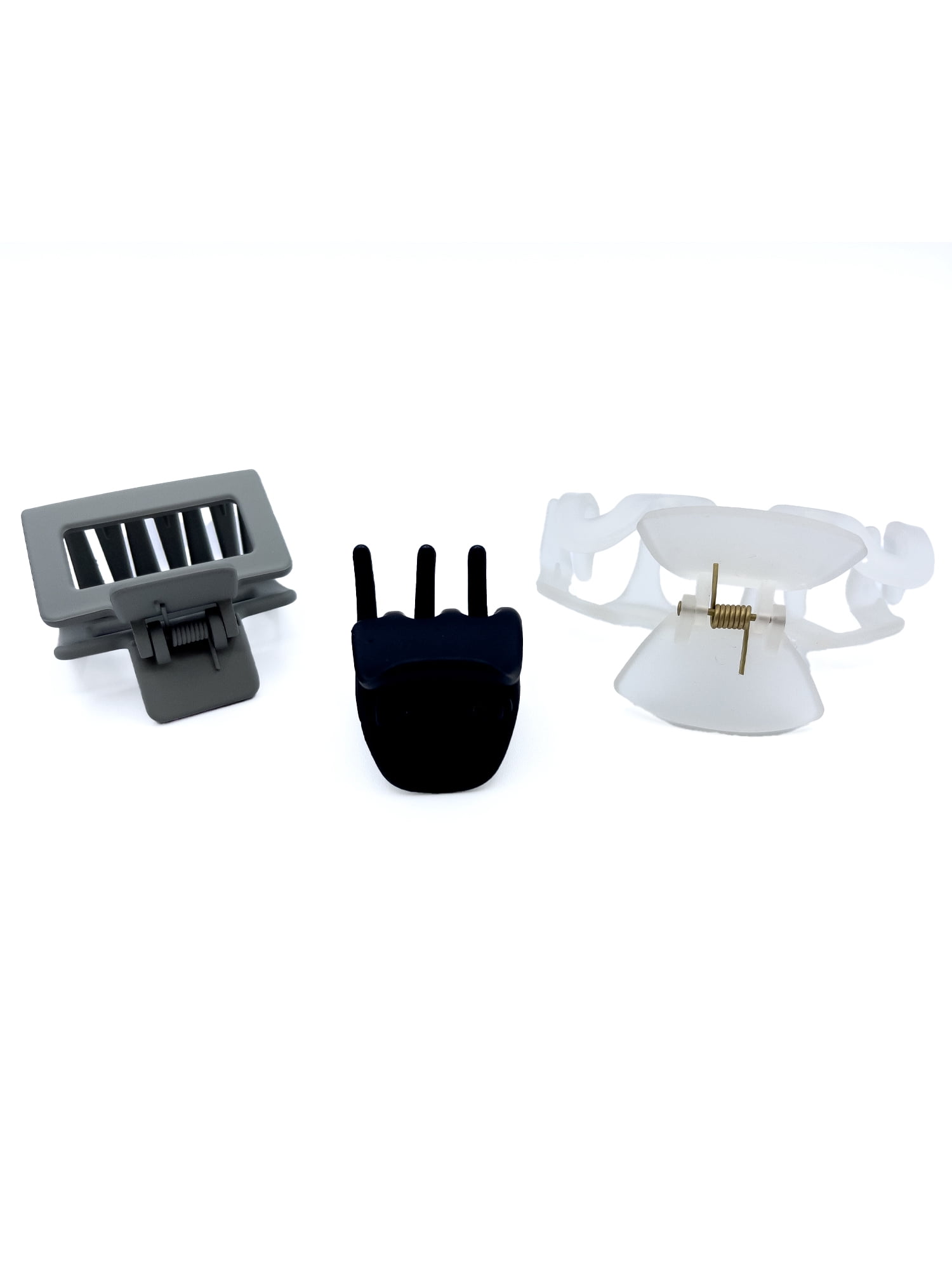 Time and Tru Wavy Mixed Claws, 3-Pack, Black