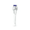 thumbnail image 5 of Angara Natural 0.5 Ct. Tanzanite with Diamond Three Stone Ring in 14K White Gold for Women (Ring Size: 3.5), 5 of 11