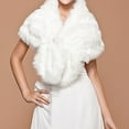 thumbnail image 6 of Jesscasday Faux Furs Shoulder Wrap Furry Shawl Scarf for Women Dating Night Party Accessory, 6 of 18