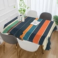 thumbnail image 2 of Yayeee Tablecloths 60" x 90" Rectangle Wrinkle Resistant Party Table Cover, Navy Blue Stripes, 2 of 8