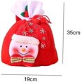 thumbnail image 3 of Bolsas de regalo con cordón de Navidad, paquete de regalo de Papá Noel, bolsas dulces para Navidad, cumpleaños, boda, aniversario, fiesta, favores, rojo, 1 Uds., 3 of 5