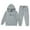 Grey, variant on lnmuld Two Piece Outfits Girls Winter Warm Tracksuit Pullover Hoodie and Pants Cute Printed Jogger Casual Outfit Set Solid Color Size:6-7 Years