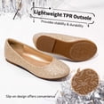 thumbnail image 3 of Zapatos de Vestir para Niña DREAM PAIRS Muy-Shine Dorados Slip On Plano Talla 4, 3 of 6