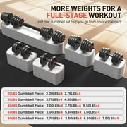 Adjustable Dumbbells, 30lbs Free Weights Dumbbells Convertible 2 in 1 Set Used as Barbell, Kettlebells, A Pair of Lightweight for Home Gym