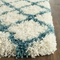 thumbnail image 4 of SAFAVIEH Yadira Geometric Quatrefoil Kids Shag Area Rug, Ivory/Blue, 6'7" x 6'7" Square, 4 of 6