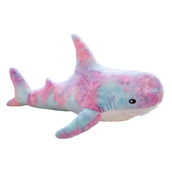 Giant Shark Plush Stuffed Animal -31.5 '' Colored Shark Plushies Toy, Soft Sofa Plush Pillow Decor