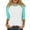 Sky Blue, variant on kaondbfi Summer Tops for Women Women's Crew Neck 3/4 Sleeve Printed T Shirt Casual Top Womens Essentials Fashion Clothing
