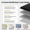 thumbnail image 6 of Shilucheng Luxury Chenille Bath Rug, Non-Slip Soft Absorbent Bath Mats (Black，20"x32"), 6 of 7