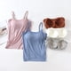 thumbnail image 2 of Camisola modal con almohadilla para el pecho, ropa interior inalámbrica, copa integrada, camiseta de fondo ajustado, tirantes finos ajustables para mujer, 2 of 6