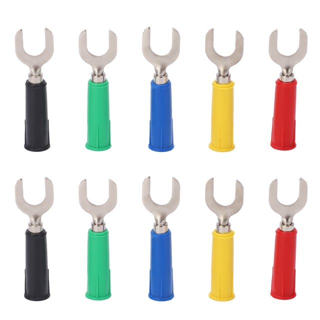 Banana Plug Adapter,10pcs Fork Spade Wire Electrical Y Type Spade Wire Connector U Type Electrical Crimp Terminals Next-Gen Design