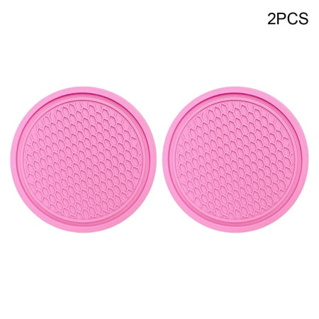 

2pcs Car Coaster Cup Holder Mat Solid Home Office Universal Easy Clean