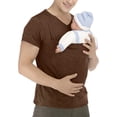 thumbnail image 2 of Mens Baby Carrier Shirt Dad Shirt for Men Short Sleeve T-Shirt V Neck Pocket Tee Shirts, 2 of 5