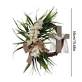 thumbnail image 3 of Easter Bunny Wreath, Multicolor Plastic Flower Garland Door Hanging, Spring and Easter Front Door Decor, Rattan-Style Wall Decoration, 19.68x19.68 Inches, 3 of 8