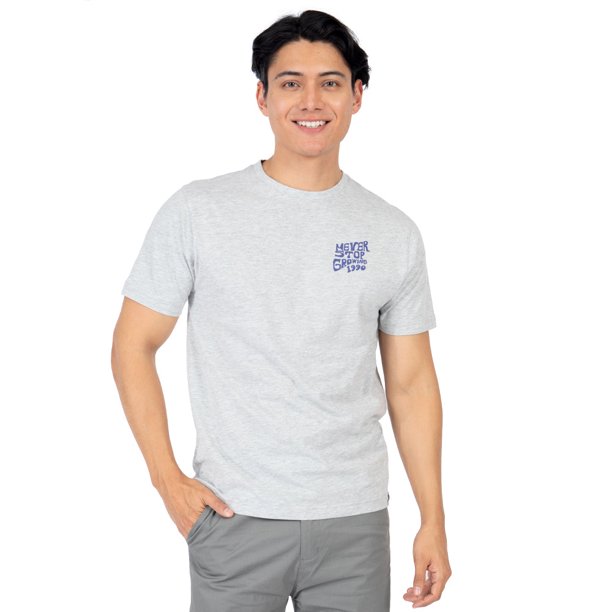 PLAYERA PARA HOMBRE QUARRY ESTAMPADO MUSHROOM COLOR GRIS